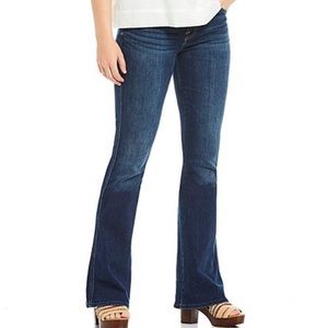 7 For All Mankind Anthropologie Dark Wash Mid Rise Boot Cut Classic Jeans